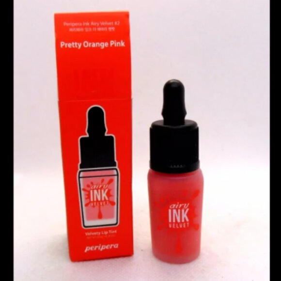 PERIPERA AIRY VELVET Ink Velvety Lip Tint No.2 Pretty Orange Pink 0.28oz/8g NIB - Picture 1 of 1